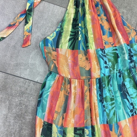 🔆O’NEILL🔆 JENNIFER MAXI DRESS vacation adjustable floral Hawaiian Maxi - Picture 10 of 16
